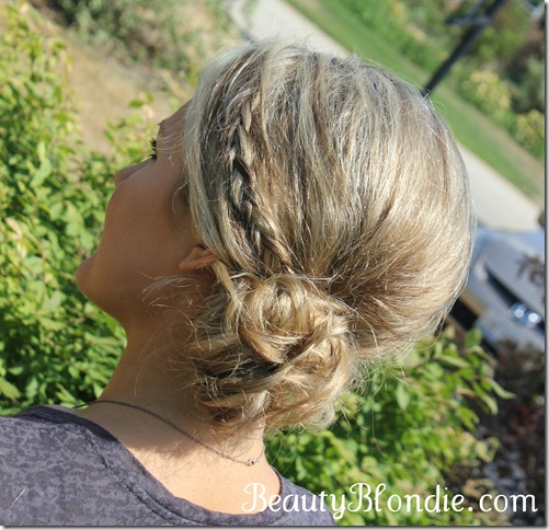 A Messy Bun With Braids