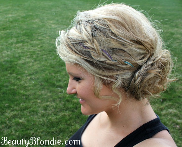 Braided updo at BeautyBlondie.com