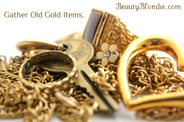 Gather old gold items for your gold necklace at BeautyBlondie.com