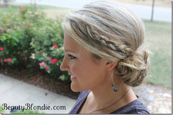 Simple Braided Messy Bun at BeautyBlondie.com