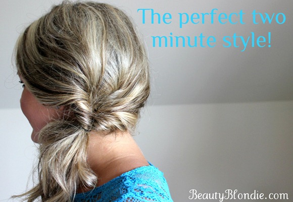 The Perfect 2 Minutes Style - Upside Down Ponytail (Topsy Tail) at BeautyBlondie.com