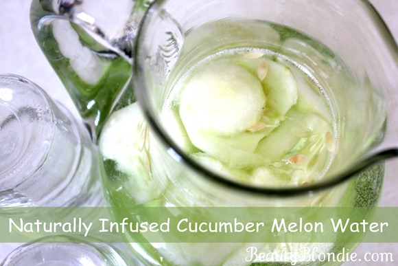Cucumber Melon Infused Water at BeautyBlondie.com