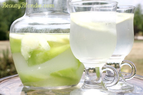 Naturally Infused Cucumber Melon Water at BeautyBlondie.com