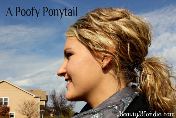 A Poofy Ponytail at BeautyBlondie.com