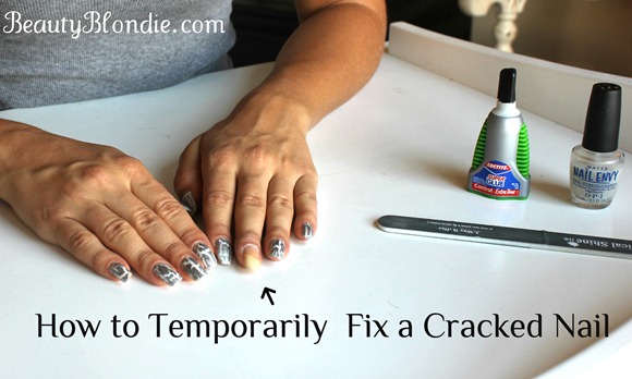 How to Temporarily Fix a Cracked Nail at BeautyBlondie.com