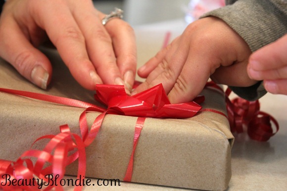 The kids love helping me wrap 