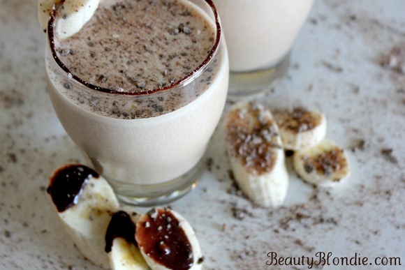 Chocolate Covered Banana Smoothee! The best Breakfast. Thank You Shaklee 180