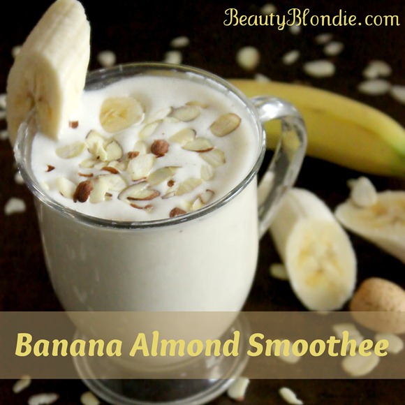Banana Almond Smoothee, This is the best breakfest to have in the morning. It keeps you full all day long. Featuring Shaklee 180