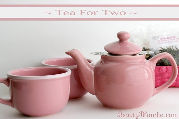 Tea For Two with a beauty pink tea pot and herbal tea