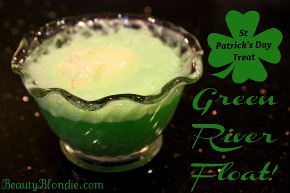 A perfect St Patrick's Day Treat, A Green River Float!