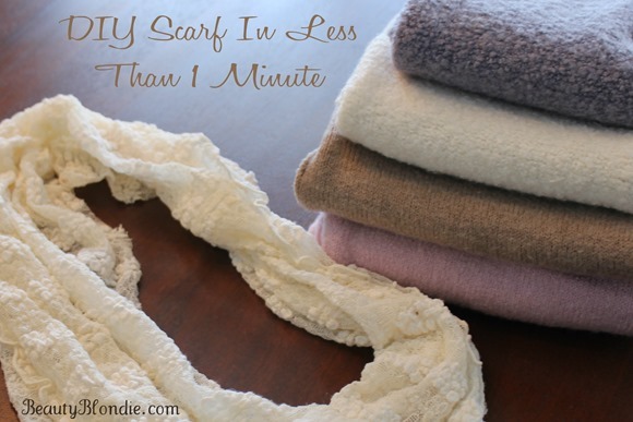 DIY Scarf in less than one minute, now that is my kind of scarf