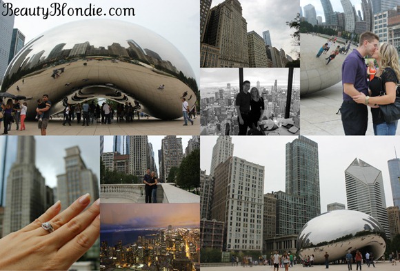 Spending the Day in Chicago by the Bean in Mellennium Park. The place we got Engaged 