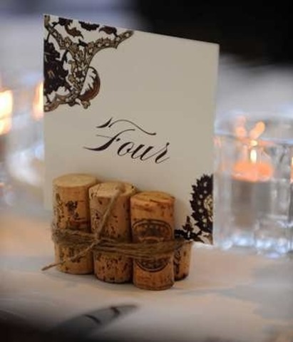 Cork Used as a table number