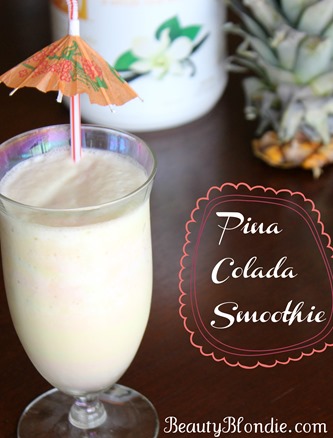 I am so going to try this Pina Colada Smoothie. Summer here I come!