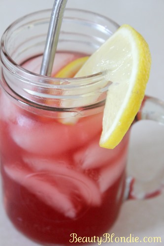 You can serve pomegrante lemonade in a mason jar