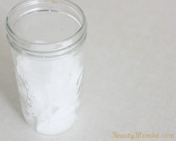 Fill the Mason Jar three fourths of the way up with Ice