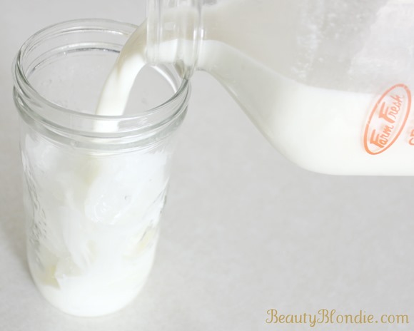 Iced Milk in a Mason Jar