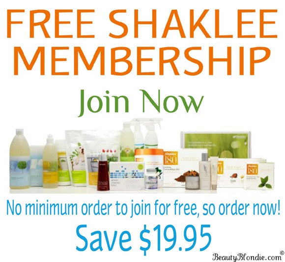 Join Shaklee for FREE with any purchase! Shaklee Product Special! 