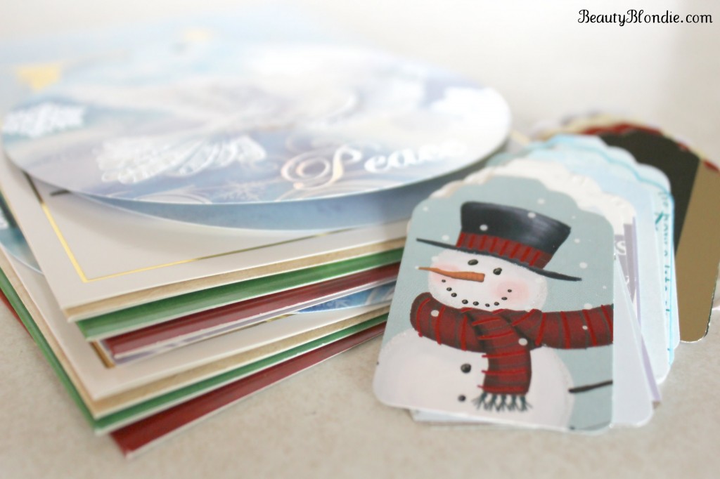 Turn your old christmas cards into gift tags