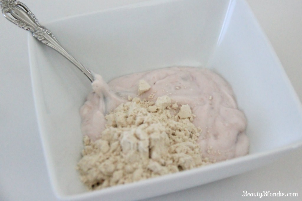 Add protein to your yogurt for it to be extra filling.