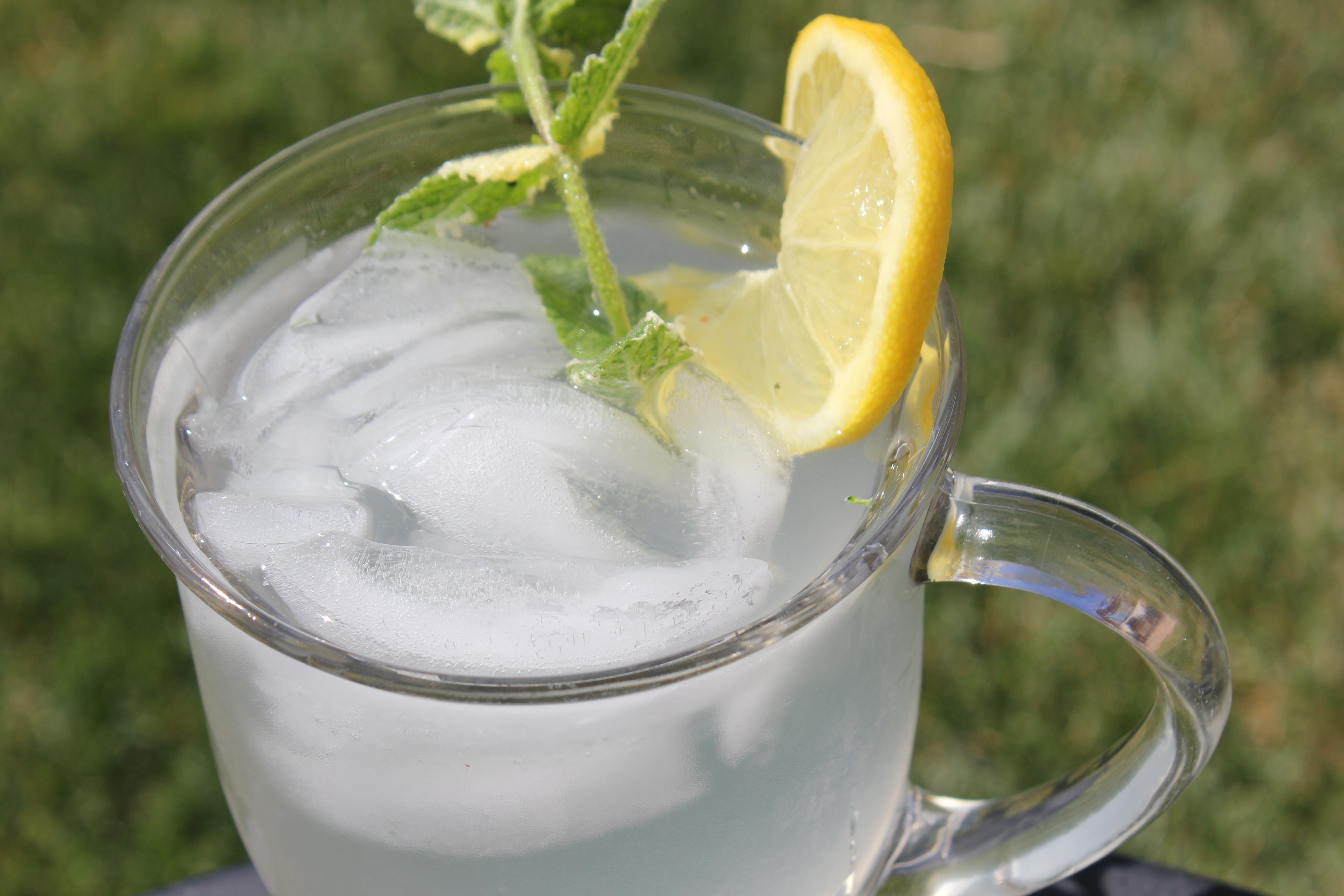 Fresh Lemon and Mint Infused Water